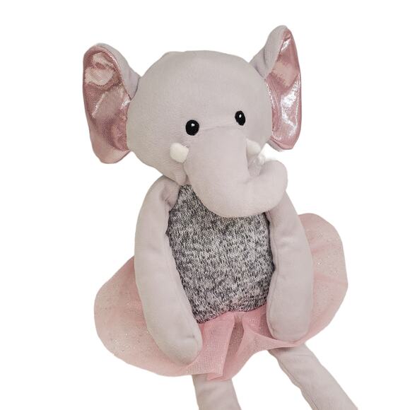 Elephant Ballerina Pink Sparkle Plush 20 Inch Elephant Ballerina Plush Toy Stuff - Picture 2 of 12
